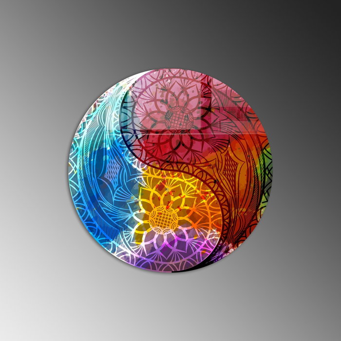 Wallity Cuadro Decorativo de Vidrio Templado Multicolor 60 cm